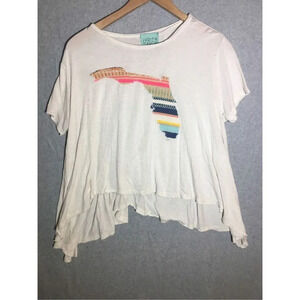 Womens Judith March Shirt Florida Blouse A Line Crop Top Colorful Casual Beachy